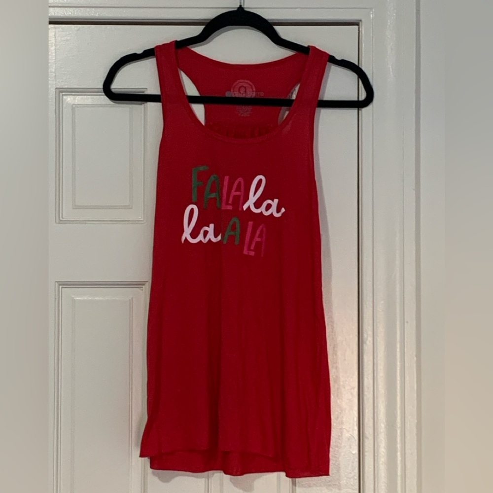 Pure Barre Holiday FaLaLa Red Tank Top [Large]